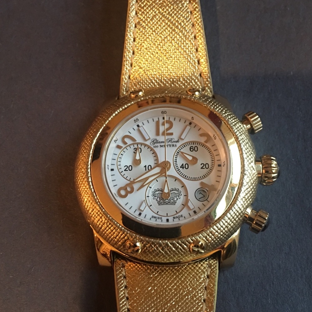 🎈SOLD Glam Rock gold Miami Watch🎈